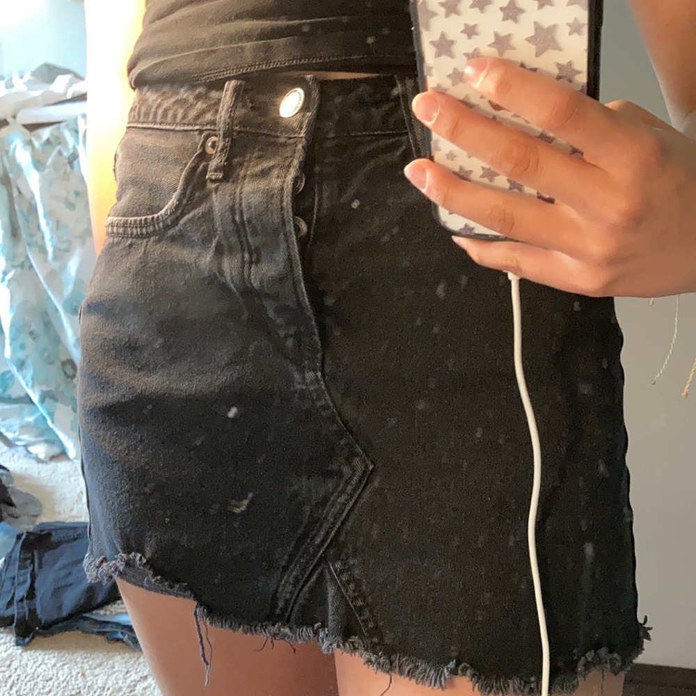 American eagle  denim black skirt